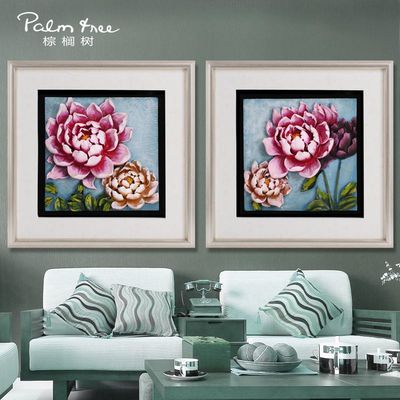 現代客廳裝飾 3D樹脂浮雕畫的花卉藝術與批發優勢